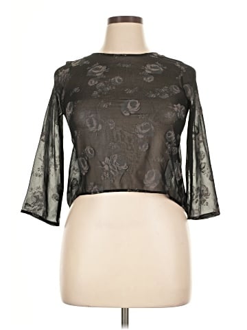 Zara Basic 3/4 Sleeve Top (view 1)
