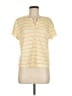 Serra Yellow Short Sleeve Blouse Size M - photo 1
