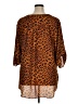 Worthington 100% Polyester Animal Print Orange 3/4 Sleeve Blouse Size 1X - photo 2