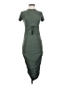 Missguided Solid Green Casual Dress Size 2 - photo 1