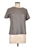 Rebecca Taylor Metallic Gray Silver Short Sleeve Top Size 10 - photo 1
