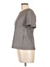 Rebecca Taylor Metallic Gray Silver Short Sleeve Top Size 10 - photo 5