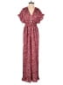 Assorted Brands 100% Polyester Hearts Burgundy Jumpsuit Size S - photo 1