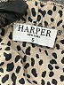 Harper Animal Print Brown Long Sleeve Blouse Size S - photo 7