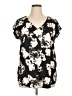 Express Outlet Black Short Sleeve Blouse Size XL - photo 1