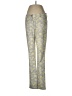 J. McLaughlin Print Yellow Jeggings Size 8 - photo 1