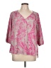 Renee C. Pink 3/4 Sleeve Blouse Size L - photo 1
