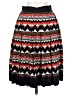 Fei 100% Polyester Chevron-herringbone Red Casual Skirt Size 0 - photo 1