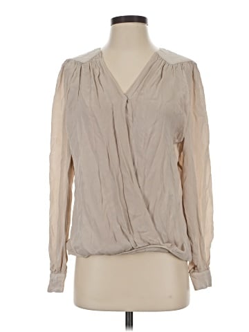 Parker Long Sleeve Silk Top (view 1)