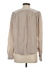 Parker 100% Silk Tan Long Sleeve Silk Top Size XS - photo 2