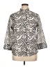 Westbound Animal Print Silver 3/4 Sleeve Blouse Size 14 - photo 1