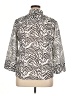 Westbound Animal Print Silver 3/4 Sleeve Blouse Size 14 - photo 2