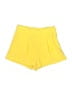 Shein 100% Polyester Solid Yellow Shorts Size 4 - photo 1