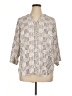41Hawthorn 100% Polyester Houndstooth Ivory 3/4 Sleeve Blouse Size 1X - photo 1