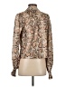Aqua 100% Polyester Tan Long Sleeve Blouse Size S - photo 2