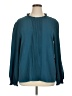 Unbranded 100% Polyester Teal Long Sleeve Blouse Size XL - photo 1