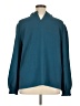 Unbranded 100% Polyester Teal Long Sleeve Blouse Size XL - photo 2
