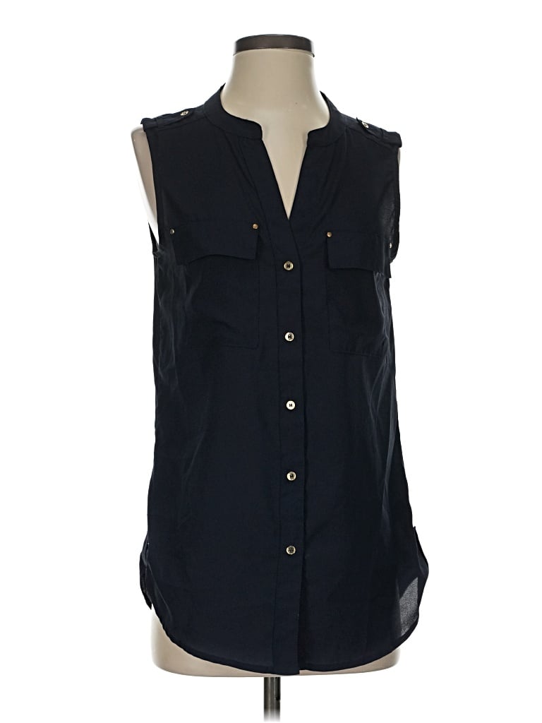 Pre-owned Premise Studio Sleeveless Blouse In Black