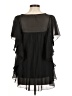 American Star 100% Polyester Black Short Sleeve Blouse Size M - photo 2