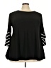 Unbranded Black 3/4 Sleeve Top Size 3X - photo 1