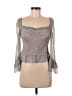 Storia 100% Polyester Gray 3/4 Sleeve Blouse Size M - photo 1