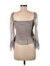 Storia 100% Polyester Gray 3/4 Sleeve Blouse Size M - photo 2