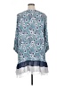 Paisley Vine 100% Rayon Blue 3/4 Sleeve Blouse Size 1X - photo 2