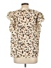 Shein Ivory Short Sleeve Blouse Size 12 - photo 2