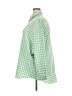 Assorted Brands Checkered-gingham Green 3/4 Sleeve Button-Down Shirt Size 5X (estimated) - photo 5