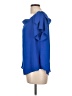 Q&A 100% Polyester Blue Short Sleeve Blouse Size L - photo 5