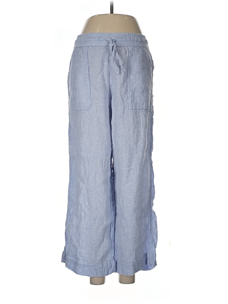 Pre-owned Sigrid Olsen Linen Pants In Blue