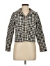 Aura 100% Polyester Houndstooth Ivory Jacket Size M - photo 1