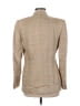 Liz Claiborne Collection Checkered-gingham Chevron-herringbone Houndstooth Plaid Stripes Tweed Tan Blazer Size 6 - photo 2