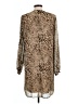 Time and Tru 100% Polyester Animal Print Tan Casual Dress Size L - photo 2