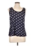 Charming Charlie 100% Viscose Polka Dots Blue Tank Top Size L - photo 1
