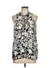 dalia 100% Polyester Black Ivory Sleeveless Blouse Size L - photo 1