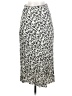 Leith 100% Rayon Animal Print Silver Casual Skirt Size XS - photo 1