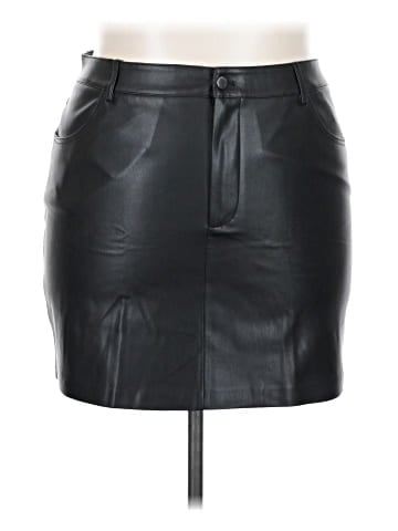 MNG Faux Leather Skirt (view 1)