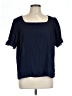 Unbranded Blue Short Sleeve Blouse Size L (estimated) - photo 1