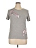Assorted Brands Floral Gray Short Sleeve T-Shirt Size XL - photo 1