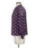 Ann Taylor 100% Polyester Hearts Purple Long Sleeve Blouse Size S - photo 5