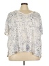 Torrid 100% Cotton Ivory Short Sleeve Blouse Size 5X Plus (5) - photo 1