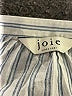 Joie 100% Cotton Stripes Silver 3/4 Sleeve Blouse Size XL - photo 7
