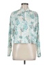 Sam Edelman Print Teal Long Sleeve Blouse Size M - photo 1
