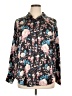 Torrid Floral Black Long Sleeve Blouse Size 1X Plus (1) - photo 1