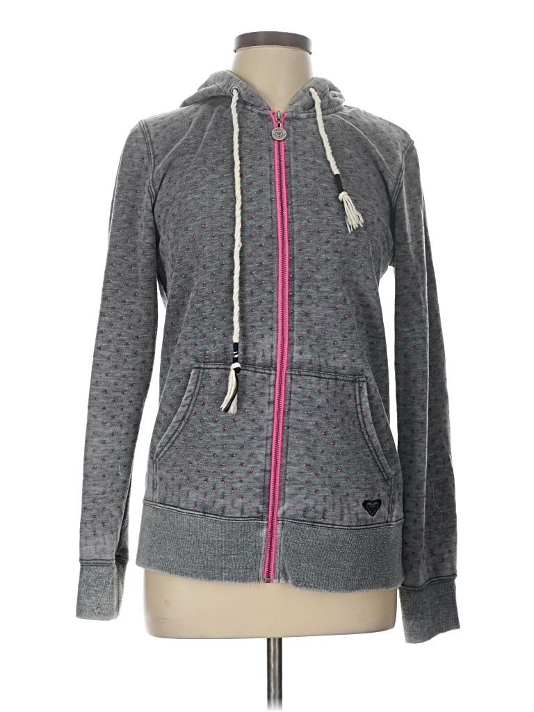 Pre-owned Roxy Cardigan Sweater In Gray