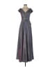 Xscape 100% Polyester Gray Silver Cocktail Dress Size 2 - photo 1
