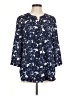 Talbots 100% Polyester Blue 3/4 Sleeve Blouse Size M - photo 1