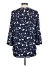 Talbots 100% Polyester Blue 3/4 Sleeve Blouse Size M - photo 2