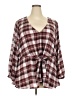 Torrid 100% Polyester Brown 3/4 Sleeve Blouse Size 3X Plus (3) - photo 1